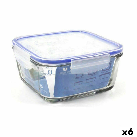 Hermetic Lunch Box Borgonovo Superblock Squared 18 x 18 x 8,5 cm (6 Units) Borgonovo