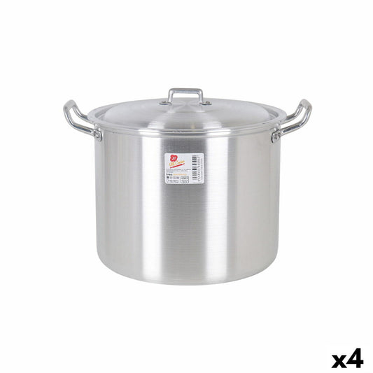 Casserole with Lid Aluminium 33 x 28 x 24 cm (4 Units) BigBuy Cooking