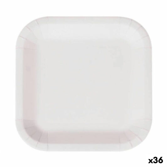 Plate set Algon Disposable White Cardboard 26 cm (36 Units) Algon