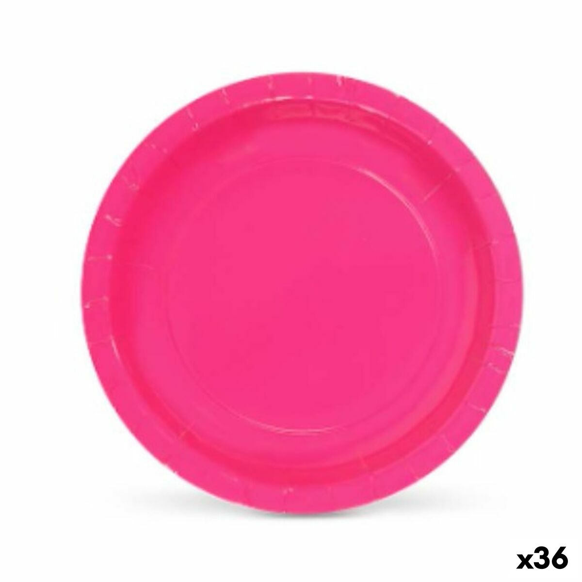 Tallerkensæt Algon engangskarton Fuchsia 20 x 20 x 1,5 cm (36 enheder)