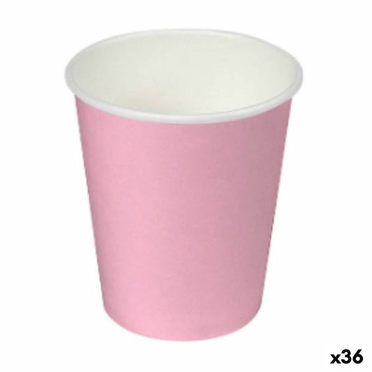 Tallerkensæt Algon Cardboard Disposable Pink (36 enheder)