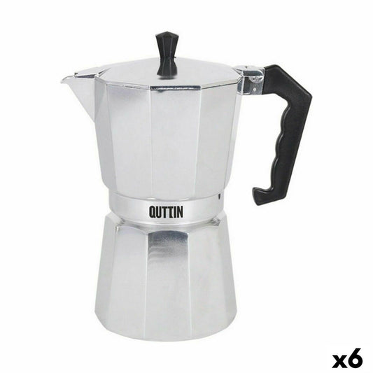 Italiensk kaffekande Quttin aluminium 12 kopper (6 enheder)