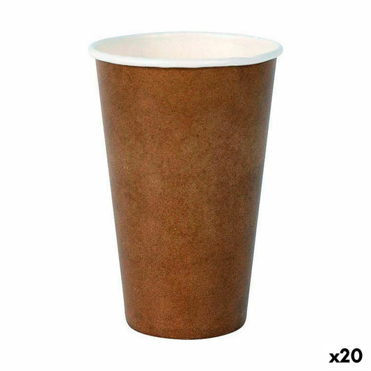 Set of glasses Algon Disposable Cardboard kraft paper 35 Pieces 350 ml (20 Units) Algon