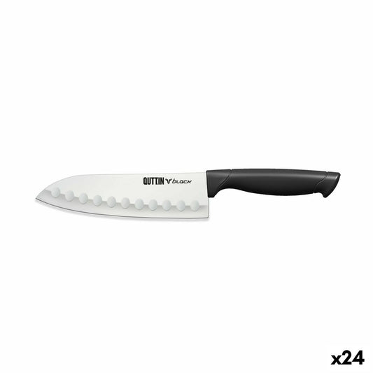 Køkkenkniv Quttin Santoku Sort 17 cm (24 enheder)