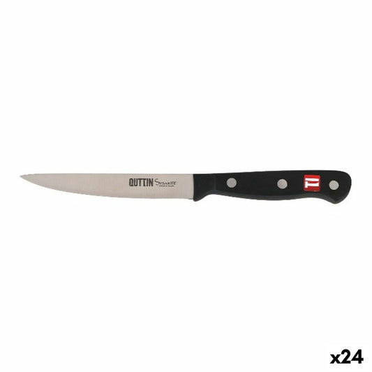 Grøntsagsskrællerkniv Quttin Sort Sølv 12 cm (24 enheder)