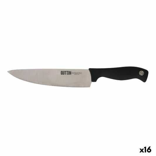 Køkkenkniv Quttin Dynamic Sort Sølv 20 cm (16 Enheder)