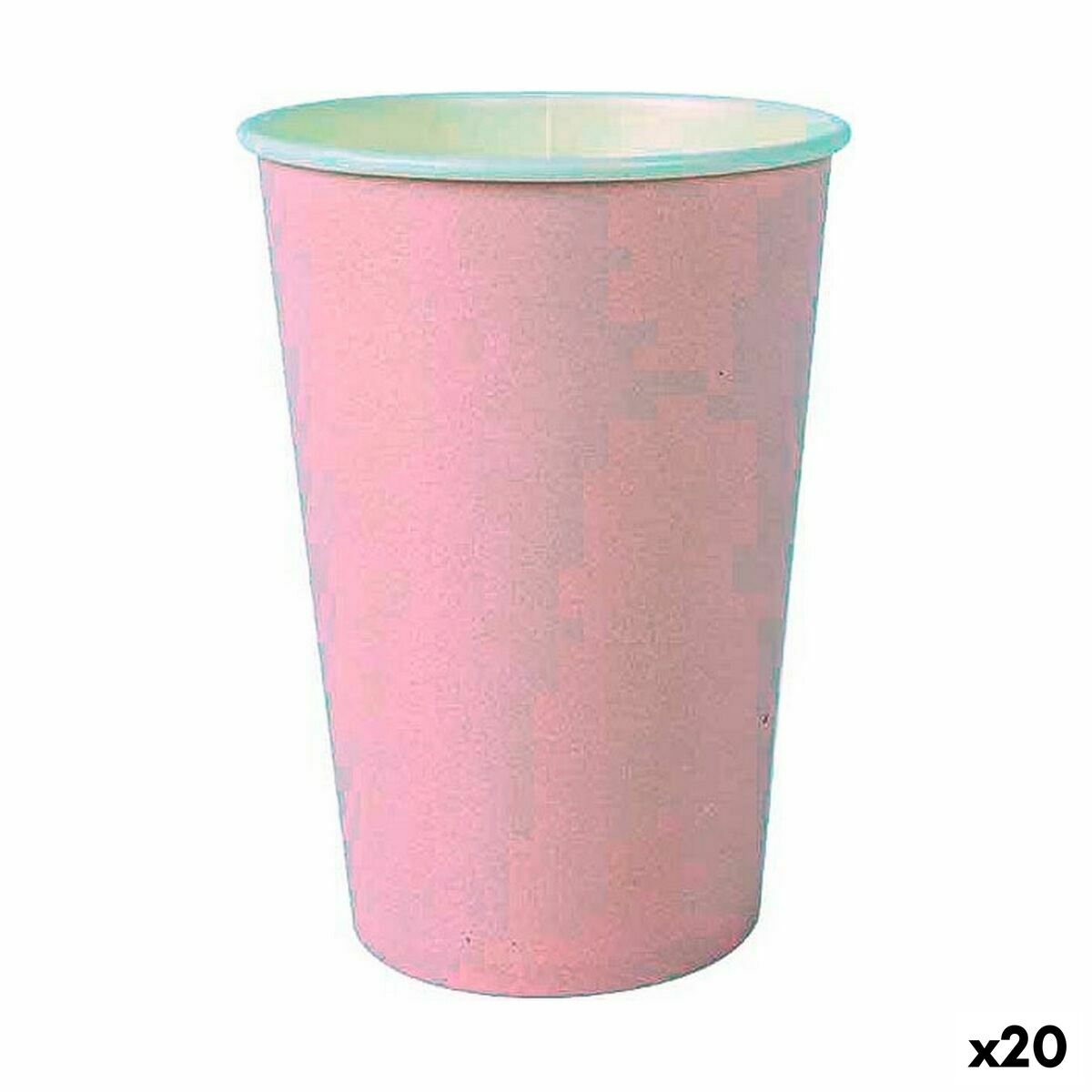 Sæt med glas Algon engangskarton Pink 20 stykker 220 ml (20 enheder)