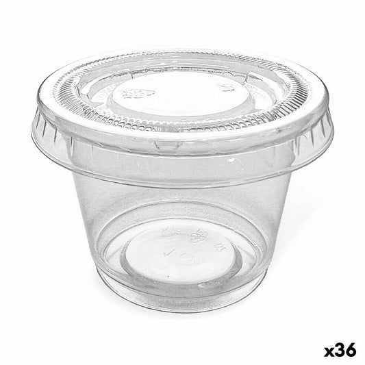 Sæt med genanvendelige skåle Algon Saucer 10 stykker plast 30 ml (36 enheder)