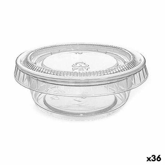 Sæt med genanvendelige skåle Algon Saucer 10 stykker plast 45 ml (36 enheder)