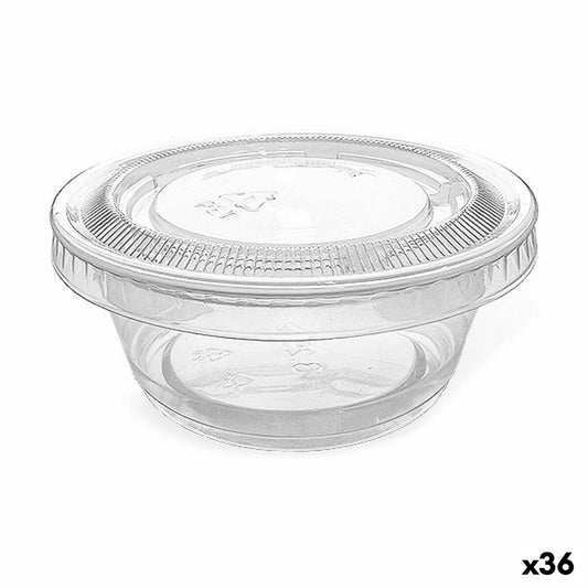 Sæt med genanvendelige skåle Algon Saucer 10 stykker plast 100 ml (36 enheder)