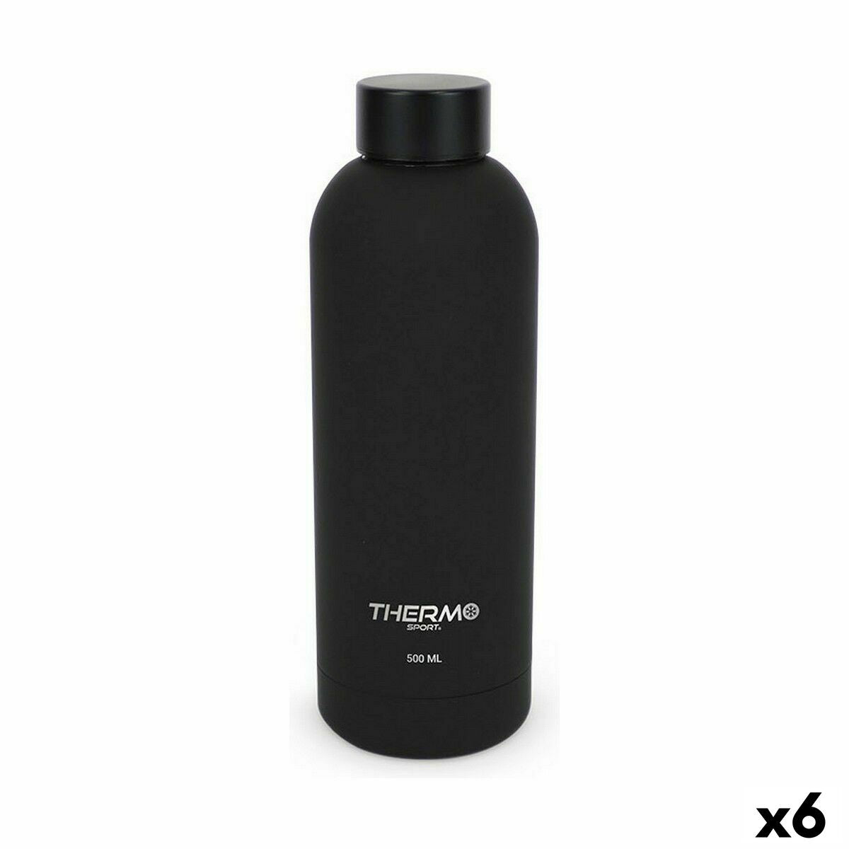 Termisk flaske ThermoSport Soft Touch Sort 500 ml (6 enheder)