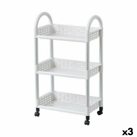 Grøntsagsvogn Confortime Aluminium Plast 45 x 25 x 77 cm (3 enheder)