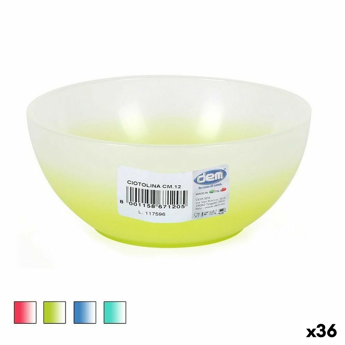 Skål Dem Cristalway Plastic 300 ml ø 12 x 5 cm (36 enheder)