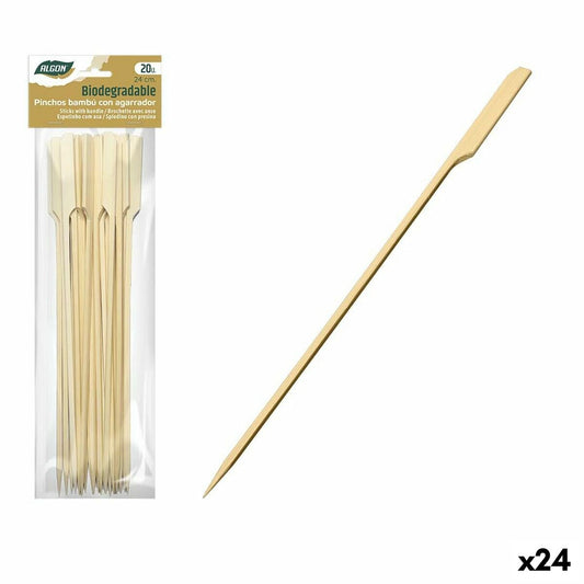 Grillspydsæt Algon Bamboo 20 stykker 24 cm (24 enheder)