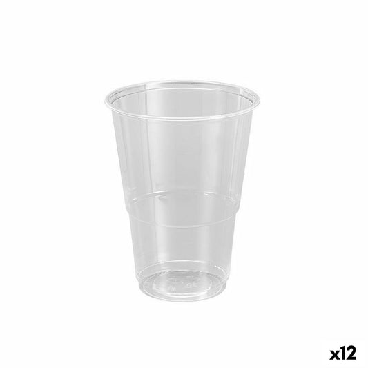 Sæt genanvendelige glas Algon Plastic Transparent 50 stykker 330 ml (12 enheder)