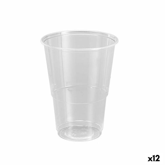 Sæt genanvendelige glas Algon Plastic Transparent 25 stykker 500 ml (12 enheder)