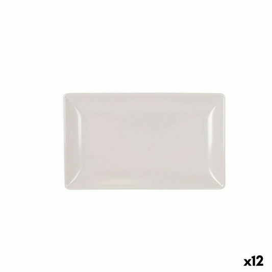 Snack tray La Mediterránea White 30 x 20 x 2,5 cm (12 Units) La Mediterránea