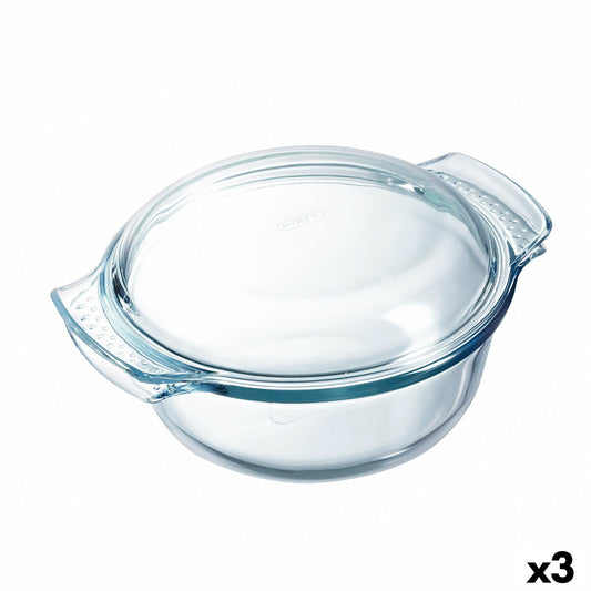 Ovnfad Pyrex Classic Vidrio Transparent Glas 33 x 26 x 12 cm Med låg (3 Enheder)