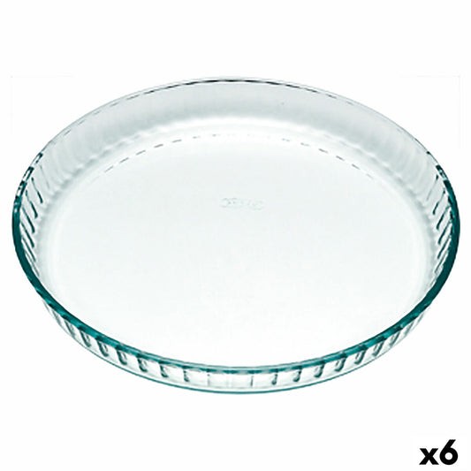 Kageform Pyrex Classic Vidrio Transparent Glas Flad Cirkulær 25 x 25 x 4 cm 6 Enheder