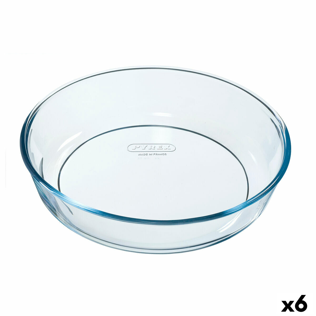 Kageform Pyrex Classic Vidrio Transparent glascirkulær 26 x 26 x 6 cm 6 stk.