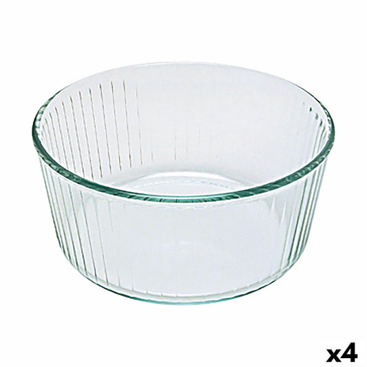 Ovnform Pyrex Classic Souffle 21 x 21 x 10 cm Gennemsigtigt glas (4 enheder)