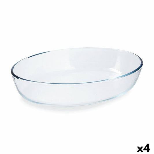 Ovnfad Pyrex Classic Vidrio Transparent Glas Oval 30 x 21 x 7 cm (4 enheder)