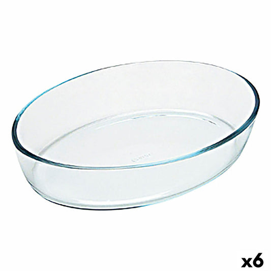 Ovnfad Pyrex Classic Vidrio Transparent Glas Oval 35 x 24 x 7 cm (6 enheder)