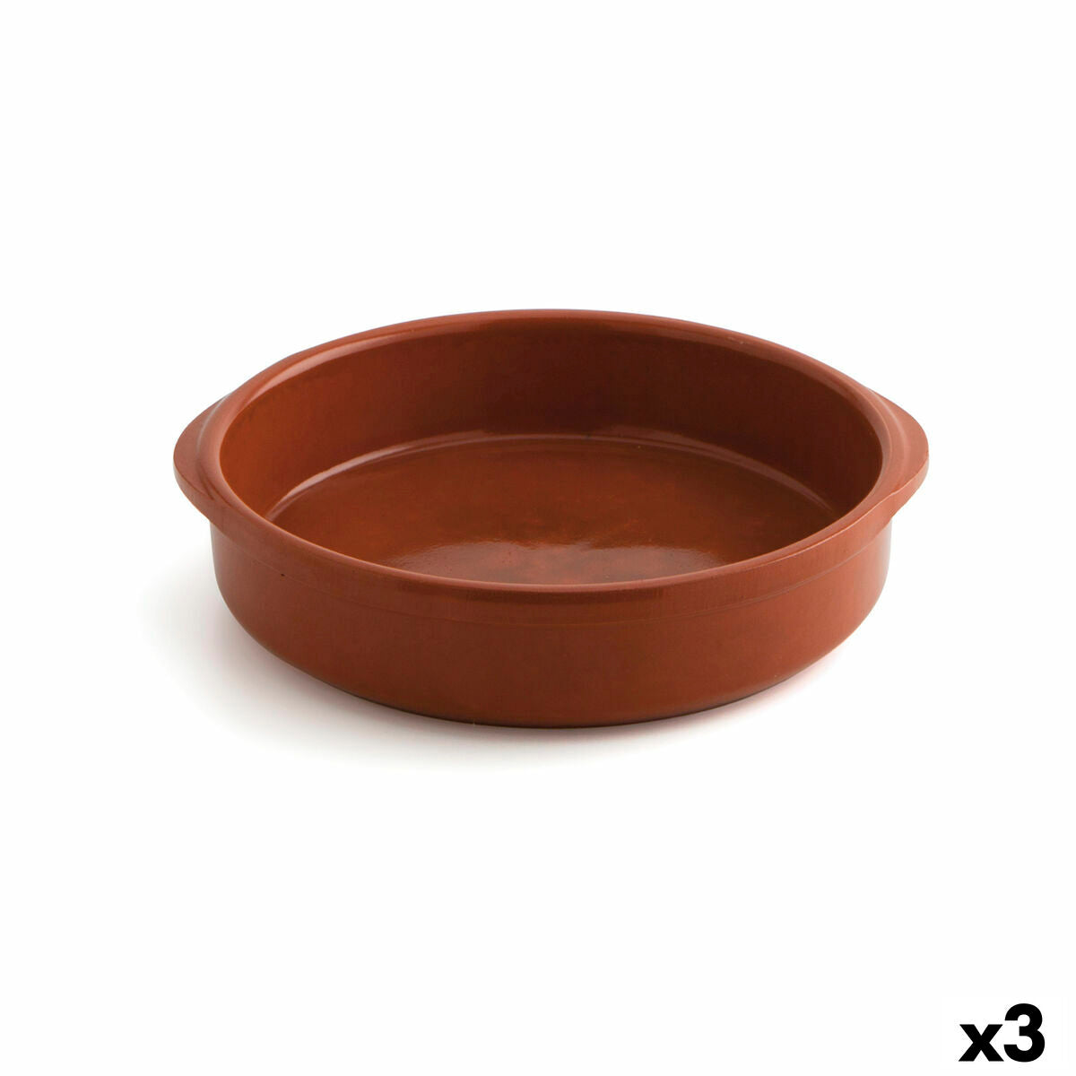 Kasserolle Raimundo Ceramic Brown (Ø 32 cm) (3 enheder)