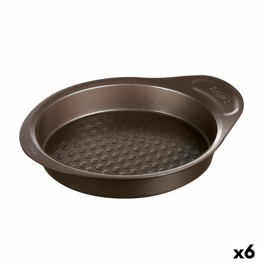 Kageform Pyrex Asimetria Sort Metal Cirkulær Ø 26 cm 6 Enheder