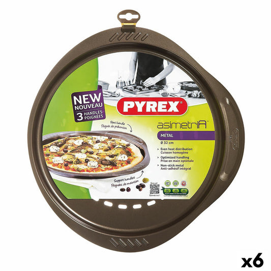 Pizzaform Pyrex Asimetria Metal Ø 32 cm (6 enheder)