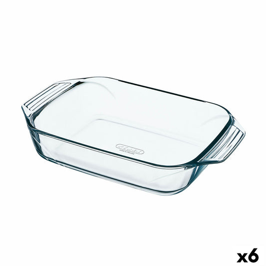 Ovnfad Pyrex Uimodståelig gennemsigtigt glas rektangulært 27,5 x 16,9 x 6 cm (6 enheder)