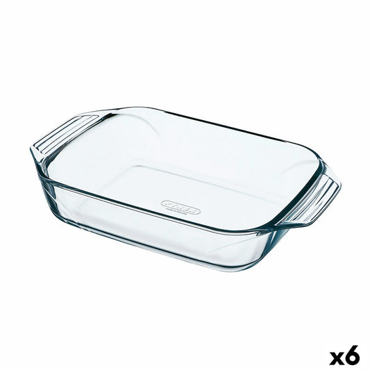 Ovnfad Pyrex Irresistible Transparent Glas Rektangulært 31,5 x 19,7 x 6,4 cm (6 enheder)