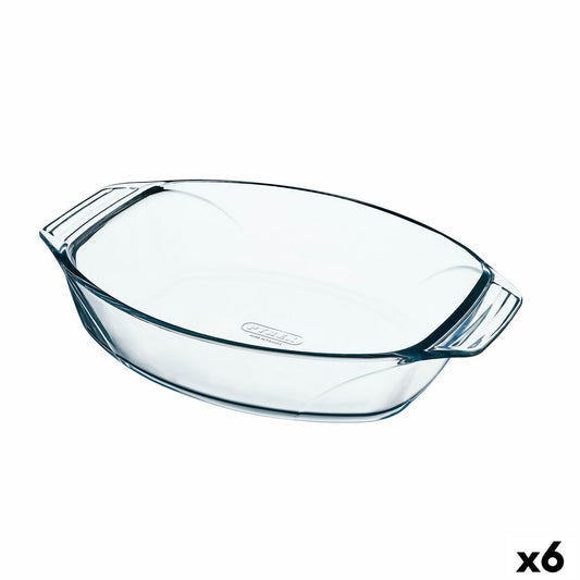 Ovnfad Pyrex Irresistible Transparent Glas Oval 35,1 x 24,1 x 6,9 cm (6 enheder)