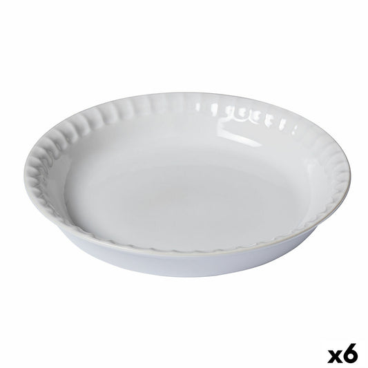 Kageform Pyrex Supreme Hvid Keramik Hærdet glas Cirkulær 25,5 x 25,5 x 4 cm 6 stk.