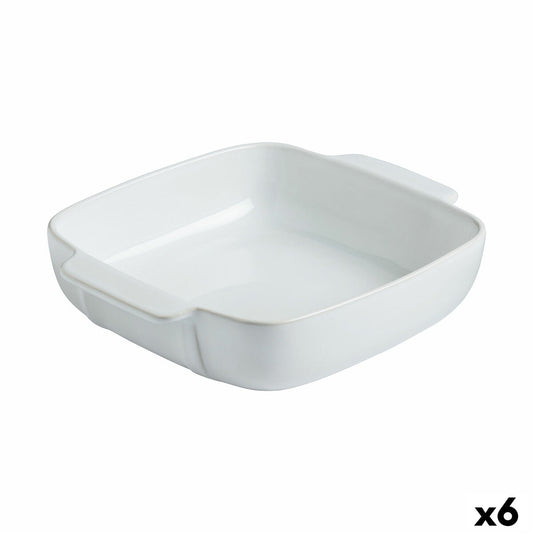 Ovnfad Pyrex Signature hvid keramik firkantet 29 x 24 x 7 cm (6 enheder)