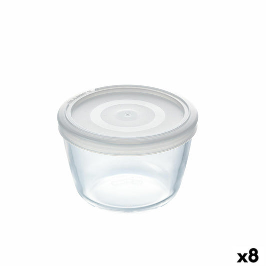 Rund madkasse med låg Pyrex Cook&amp;freeze 600 ml 12 x 12 x 9 cm Transparent glassilikone (8 enheder)