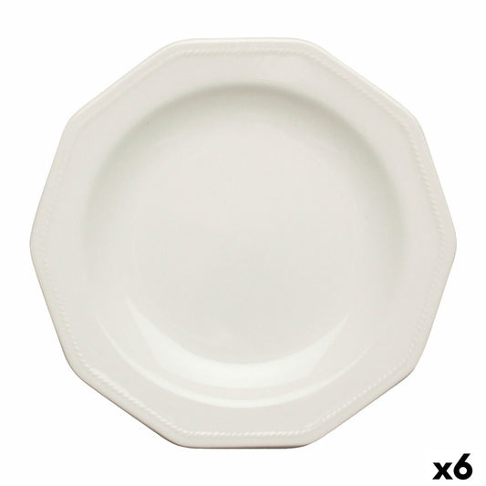 Dessertfad Churchill Artic Ceramic White China porcelæn (Ø 20,5 cm) (6 enheder)