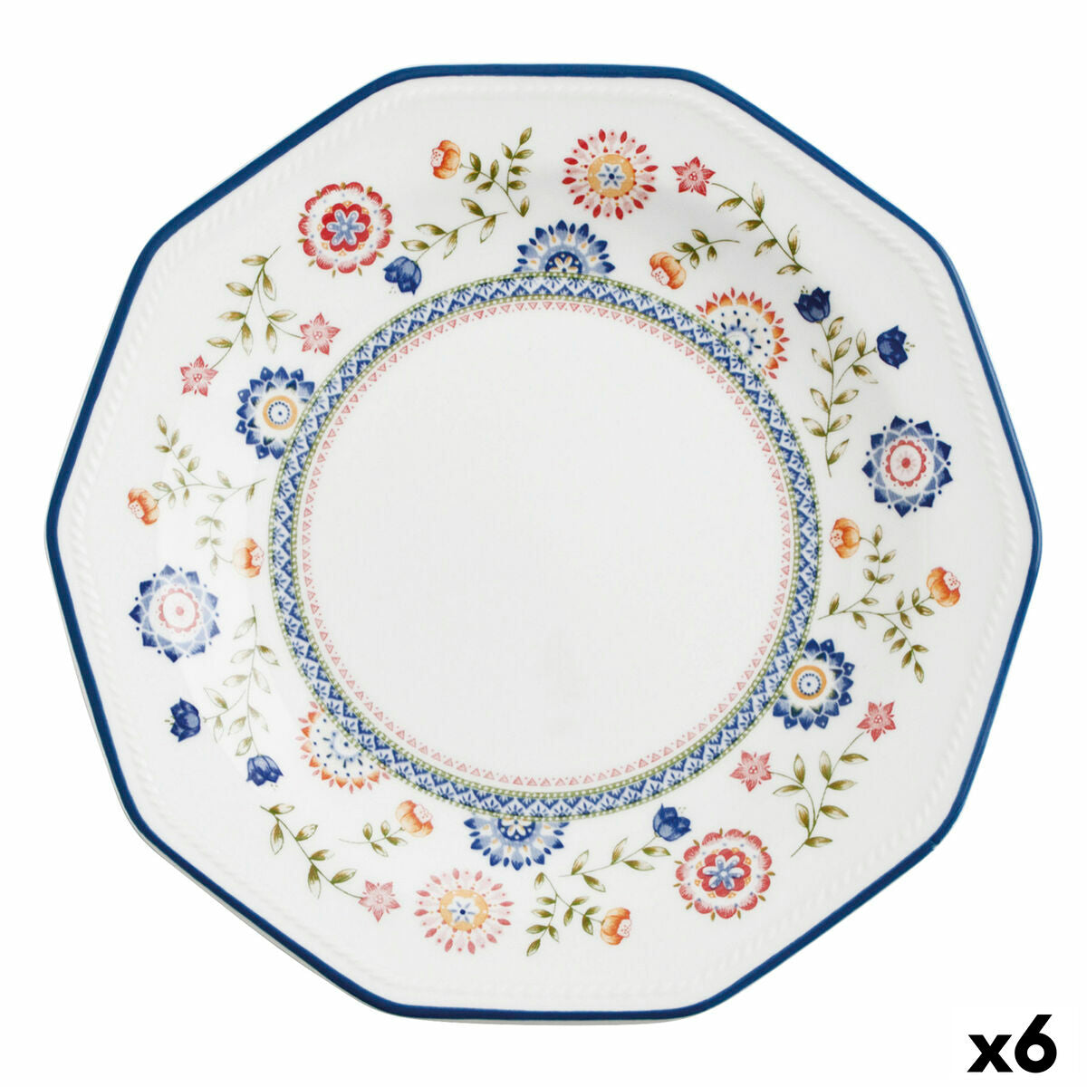 Dessertfad Churchill Bengal Keramisk porcelænsservice (Ø 20,5 cm) (6 enheder)