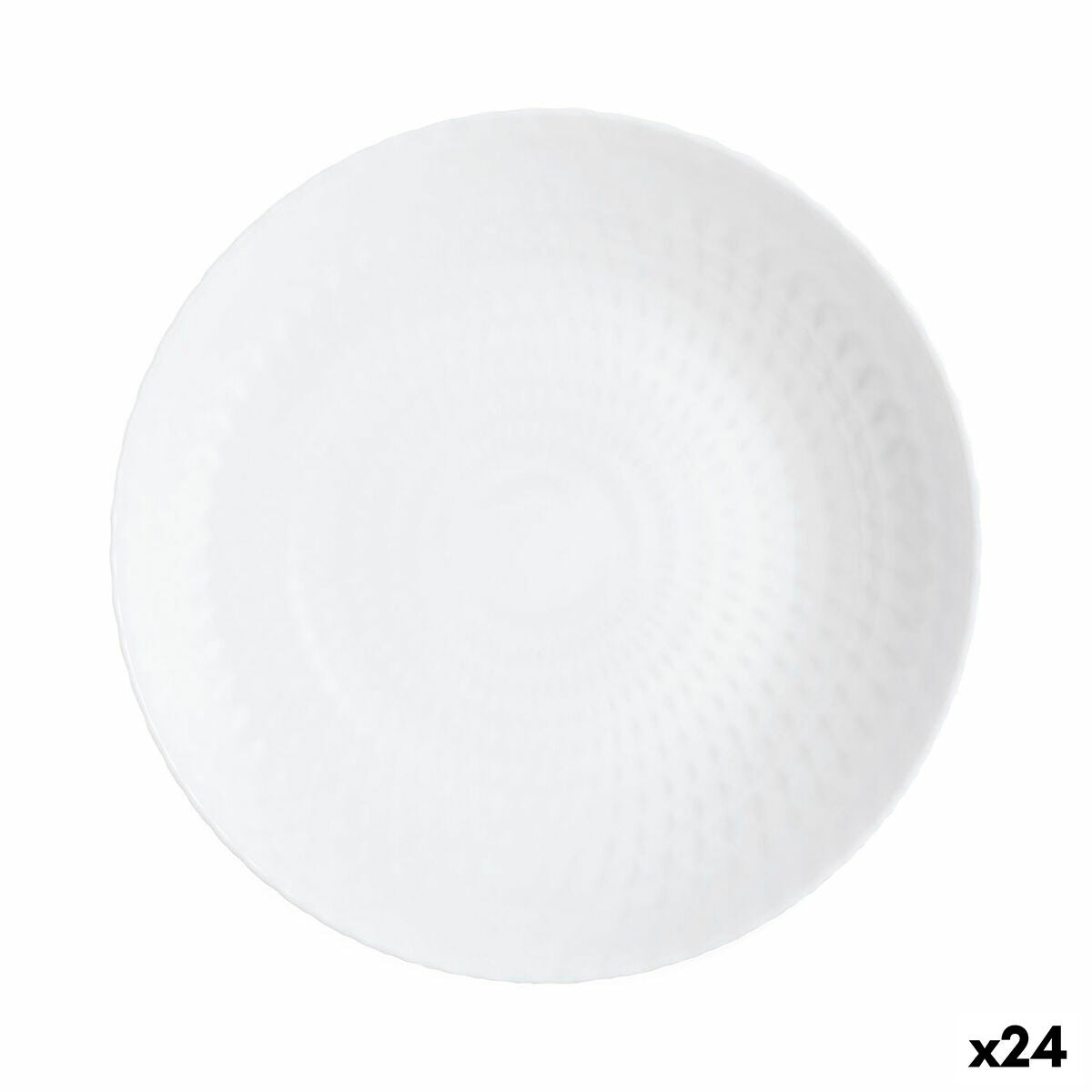 Deep Plate Luminarc Pampille White Glass (20 cm) (24 enheder)