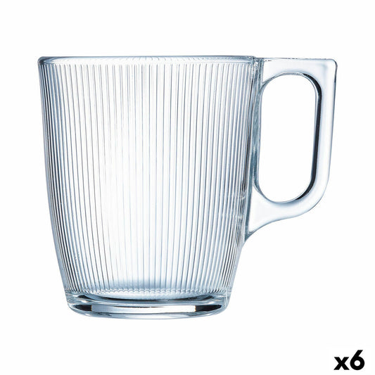 Kop Luminarc Stripy Breakfast Transparent Glas (250 ml) (6 enheder)