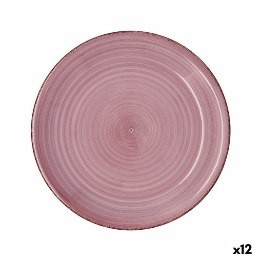 Flad tallerken Quid Vita Peoni Keramik Pink Ø 27 cm (12 enheder)