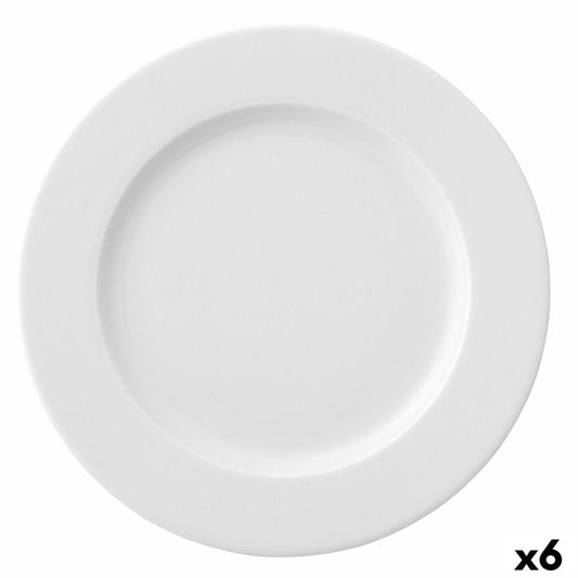 Flad plade Ariane Prime Ceramic White (Ø 31 cm) (6 enheder)