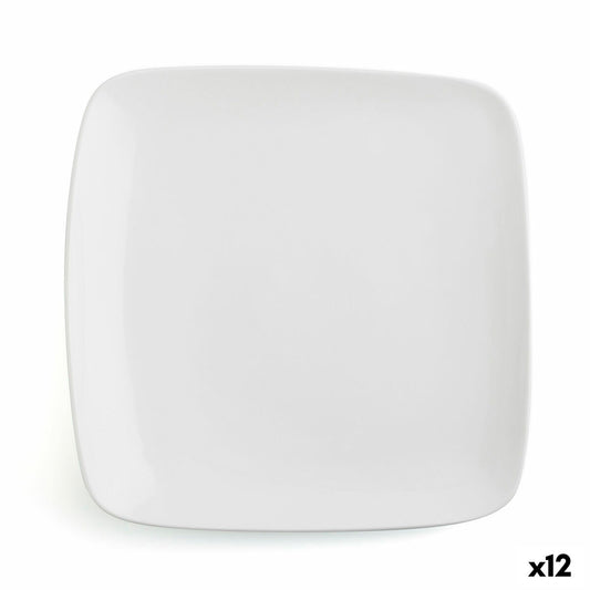 Flad tallerken Ariane Vital Squared Ceramic White (27 x 21 cm) (12 enheder)