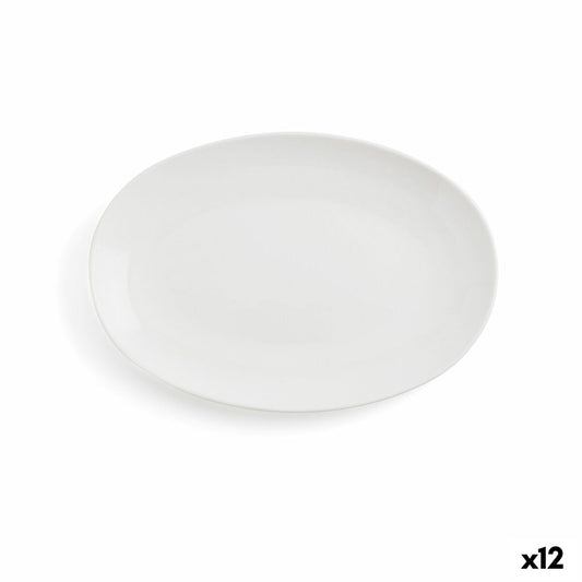 Serveringsfad Ariane Vital Coupe Oval Keramik Hvid (Ø 26 cm) (12 enheder)