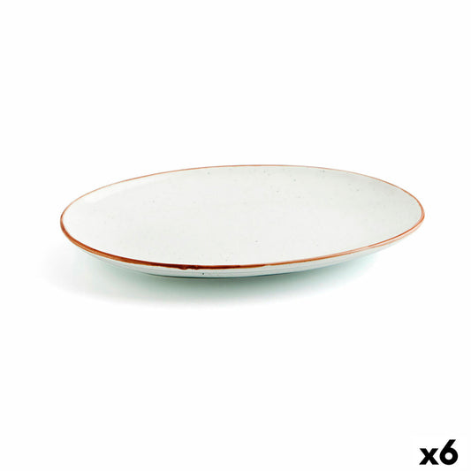 Serveringsfad Ariane Terra Oval Keramik Beige (Ø 32 cm) (6 enheder)