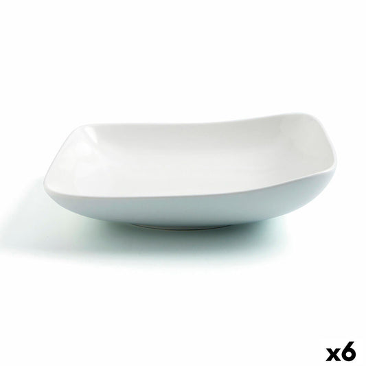 Dyb tallerken Ariane Vital Squared Ceramic White (Ø 21 cm) (6 enheder)