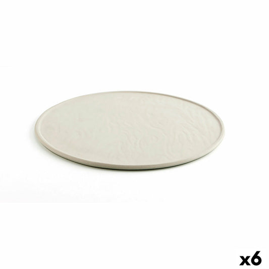 Underplade Quid Mineral Gres Keramik Beige Ø 33 cm (6 enheder)