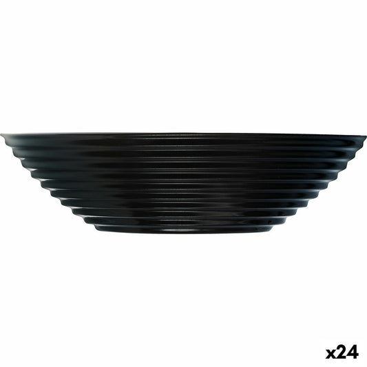 Skål Luminarc Harena Suppe 20 cm sort glas (24 enheder)