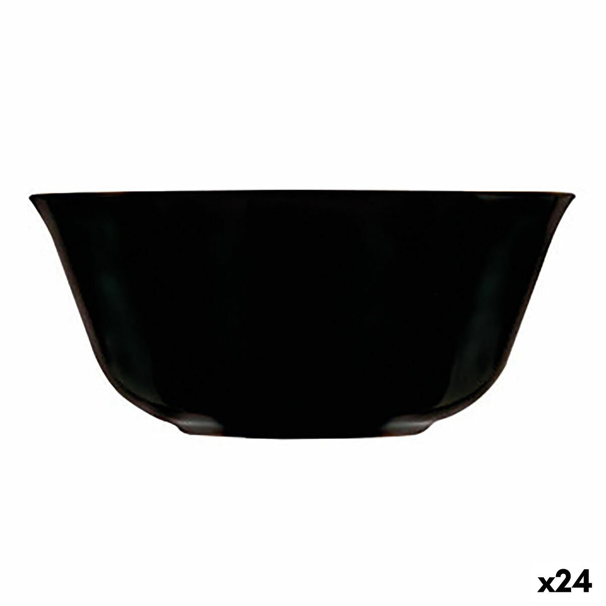 Skål Luminarc Carine Negro Sort glas 12 cm Multi-brug (24 enheder)