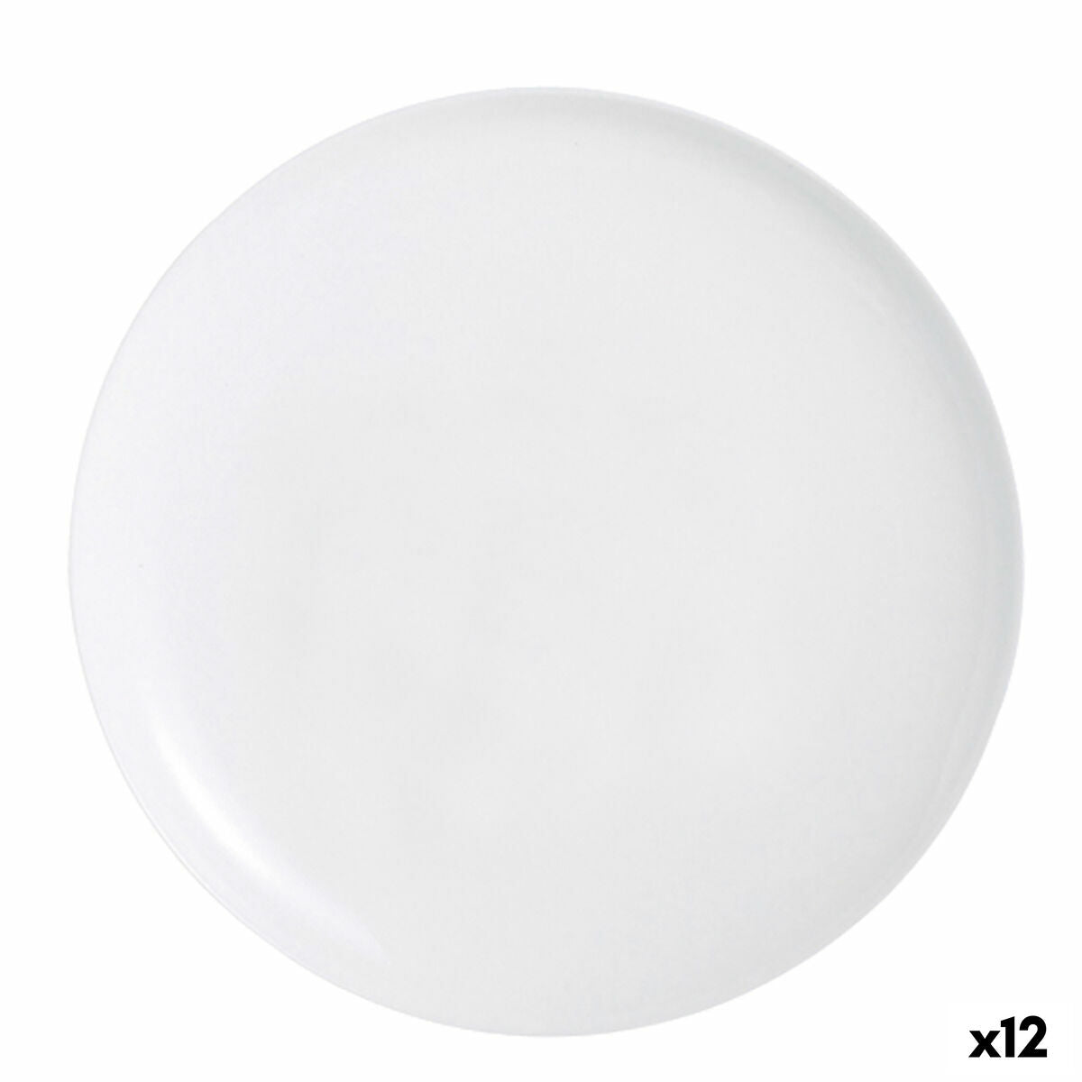 Pizzatallerken Luminarc Friends Time Hvidt Glas Ø 32 cm (12 Enheder)